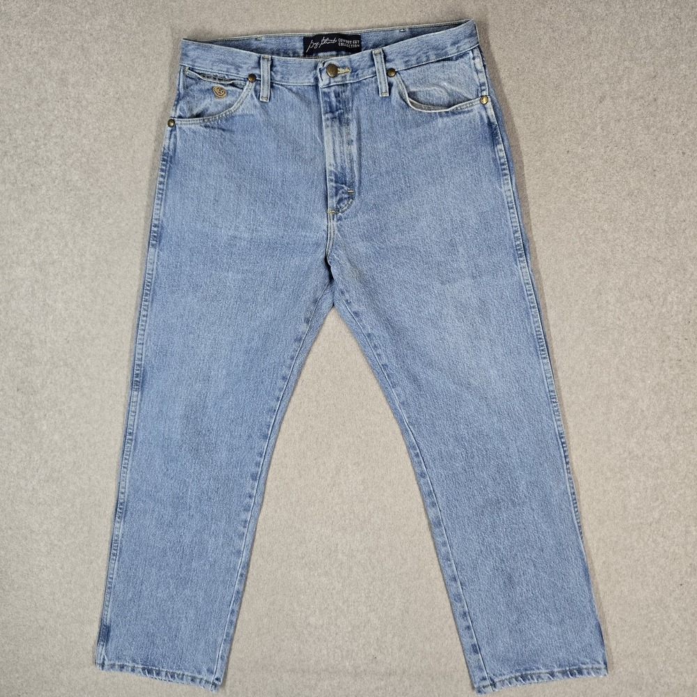 Wrangler Men Jeans 34X30 Light Blue Denim Cowboy Cut 13MGS George Strait